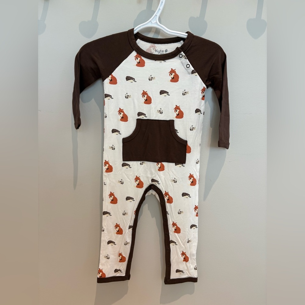 Kyte BABY Longall Romper in Sienna Woodland